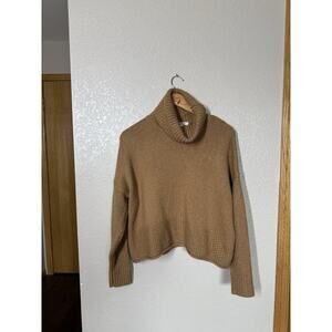 Madewell Sadler Turtleneck Sweater Medium Heather Camel
